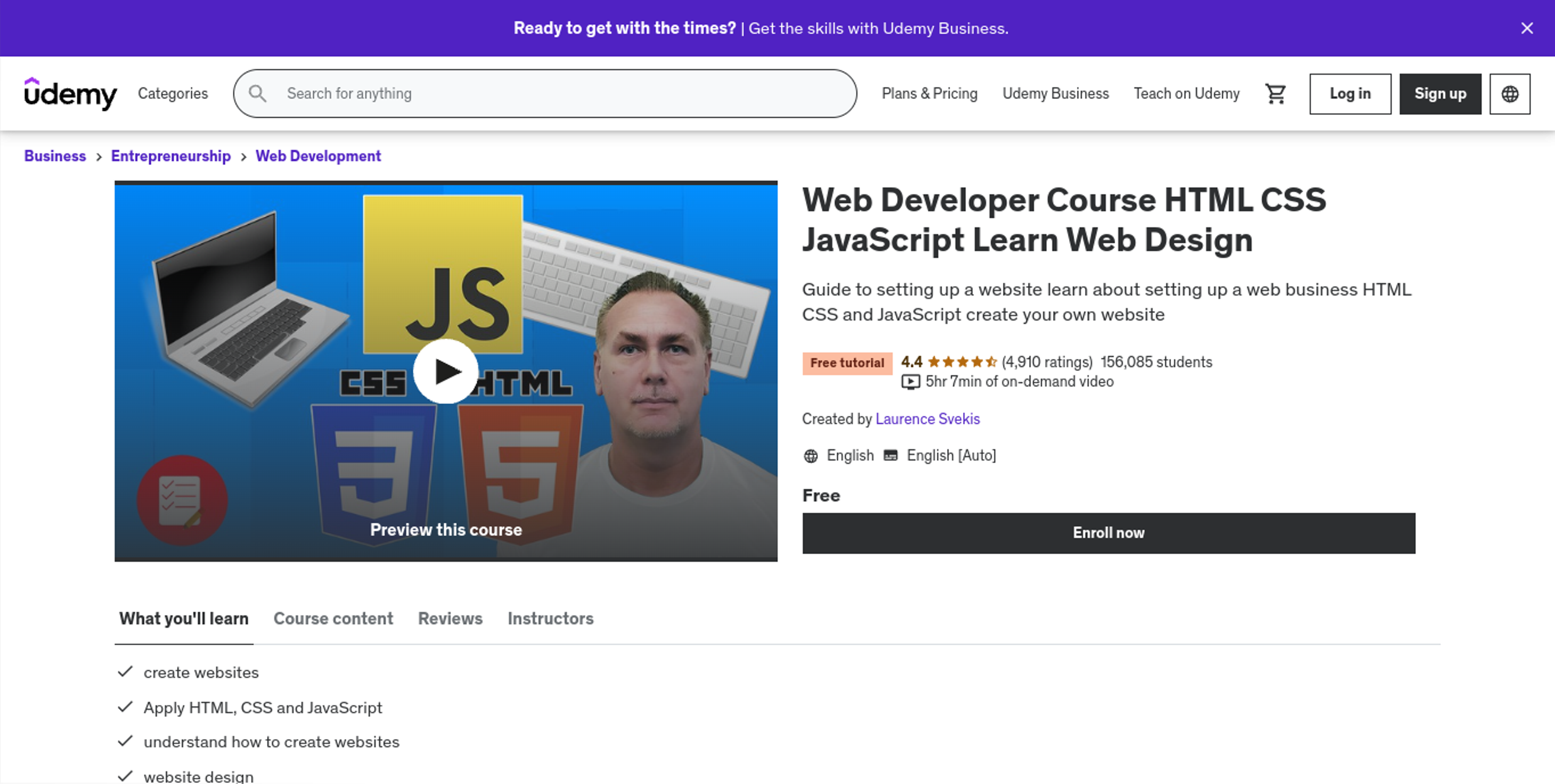 free web development courses 1 udemy